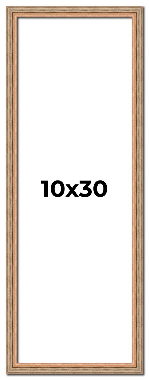 Panoramic Deco Brown Picture Frame - UV Acrylic, Foam Board Backing, Hanging Hardware